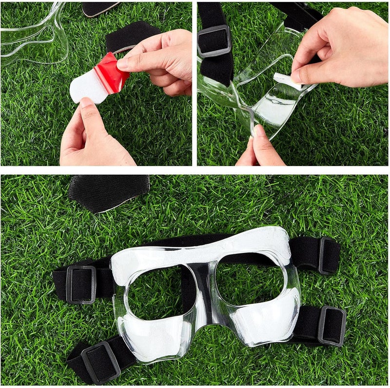 Liliful Face Mask Football Liner Pads, Basketball Face Mask Pads - Black Guard Pad with Nose Guard Replacement for Sports Protection - Softball, Baseball, Basketball - Youth, Adults, Men, Women - Image 5